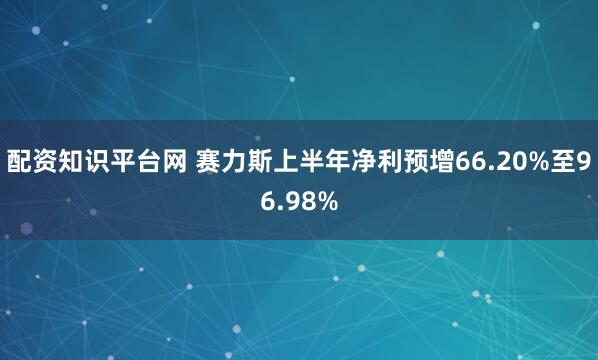 配资知识平台网 赛力斯上半年净利预增66.20%至96.98%